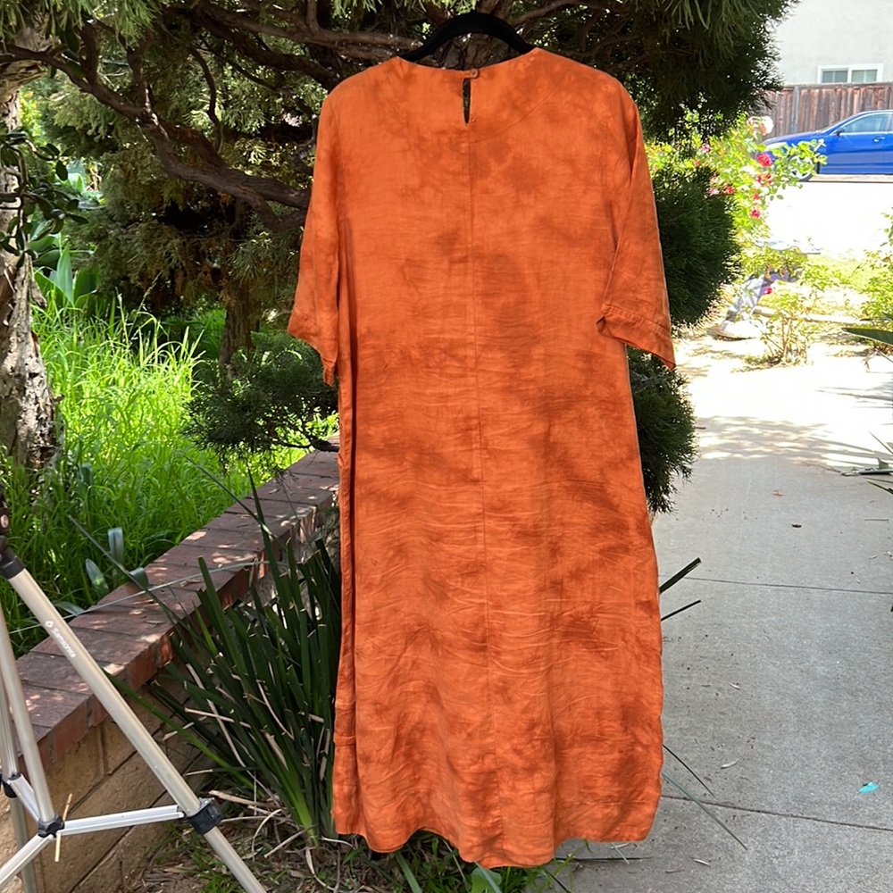 Rust Orange Dress w pockets Korean brand size‎ M